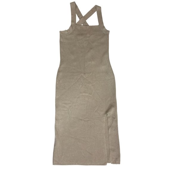 Abercrombie & Fitch Dresses & Skirts - Abercrombie and Fitch Sweater Dress Midi Sz Small Women Tan Sleeveless Knit